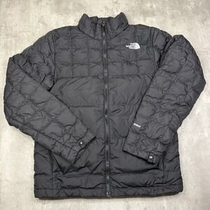 The North Face 550 Down Jacket Mens Small Black Puffer Full Zip Coat Gorp